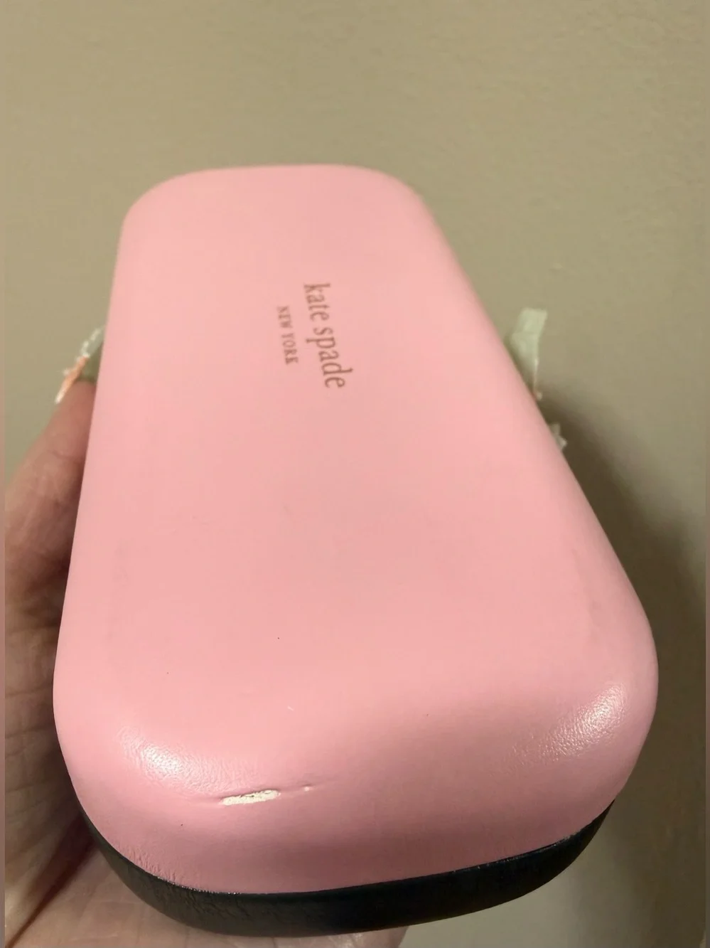 Kate Spade pink hard-shell eyeglass case